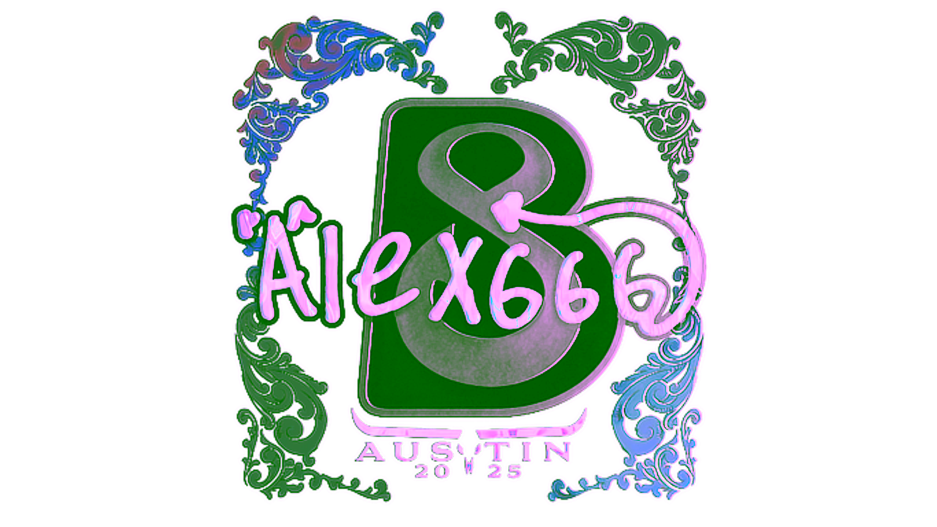 Display for Sticker | alex666 (Holo) | Austin 2025