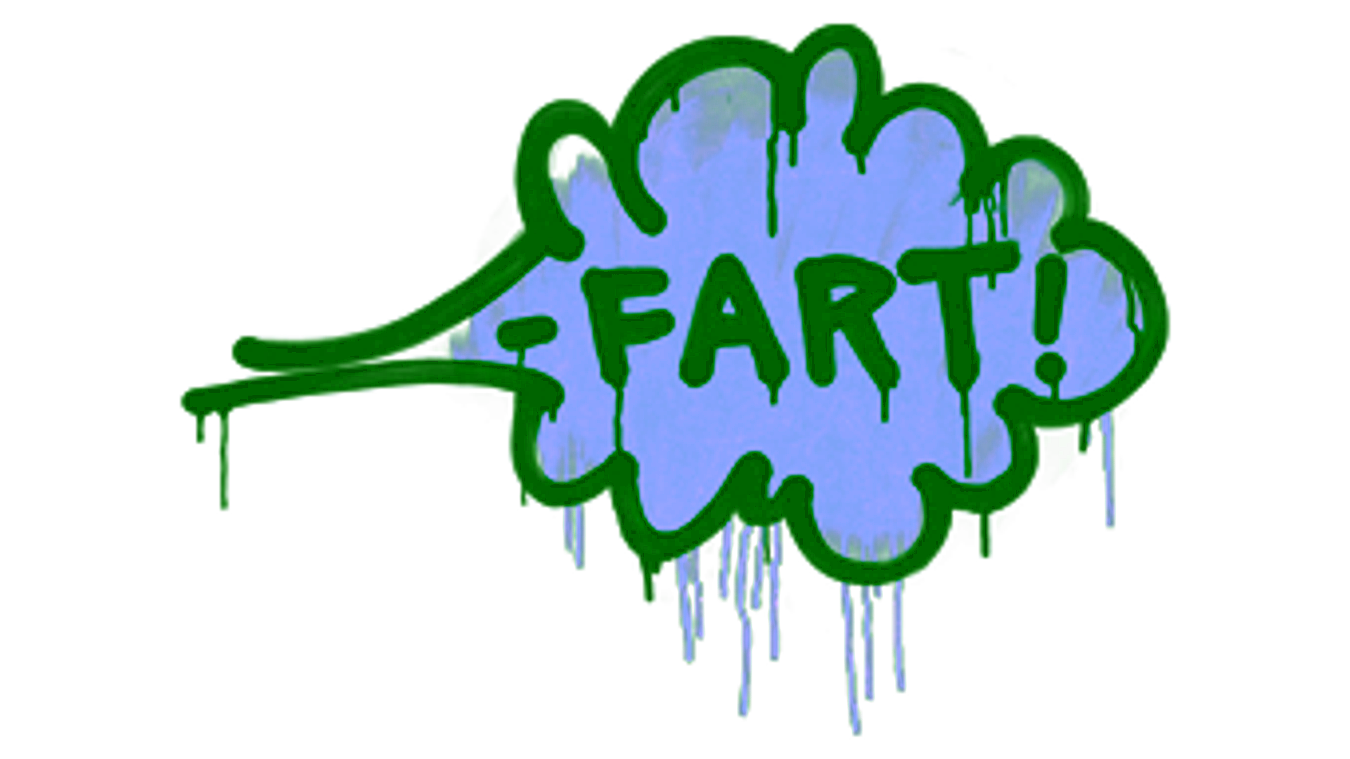 Display for Sealed Graffiti | Fart (Wire Blue)