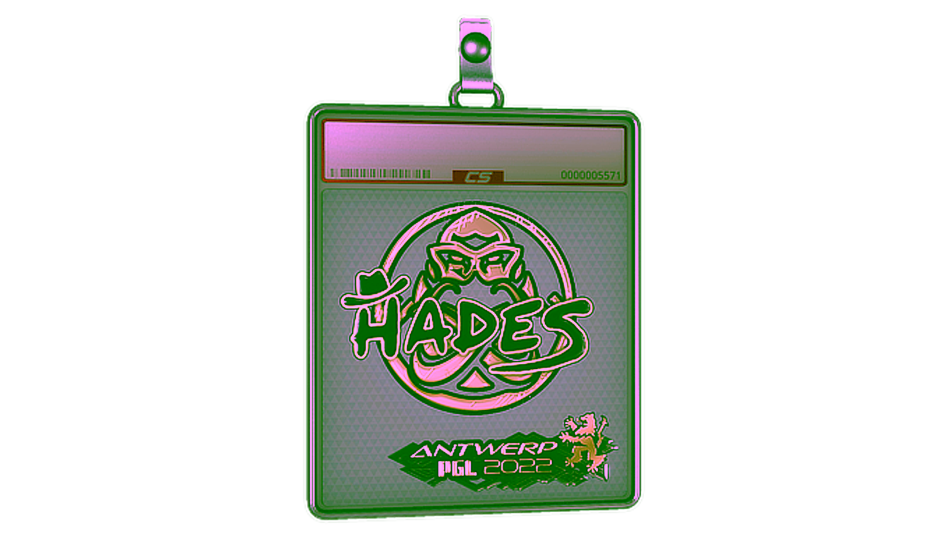 Exibição para Sticker Slab | hades (Gold) | Antwerp 2022