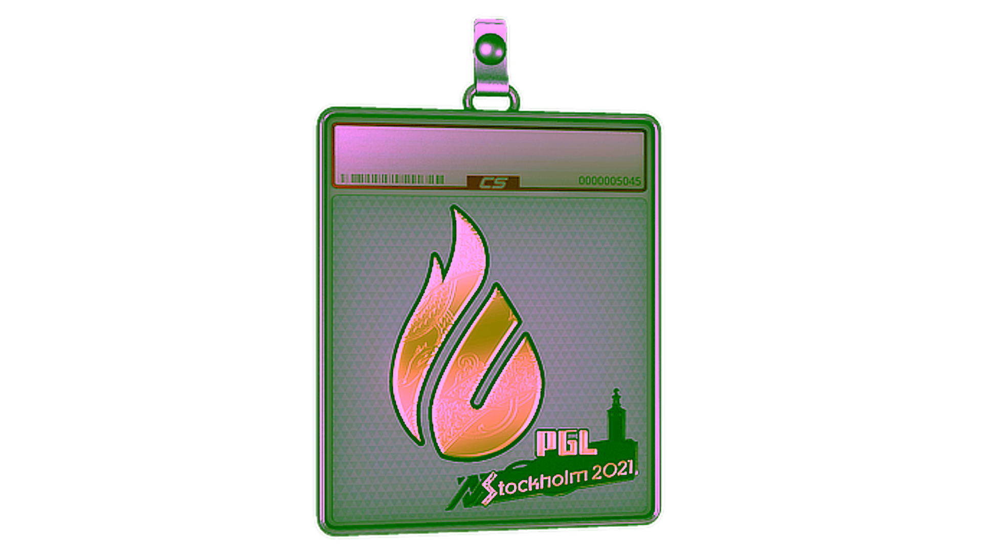 Display for Sticker Slab | Copenhagen Flames (Gold) | Stockholm 2021