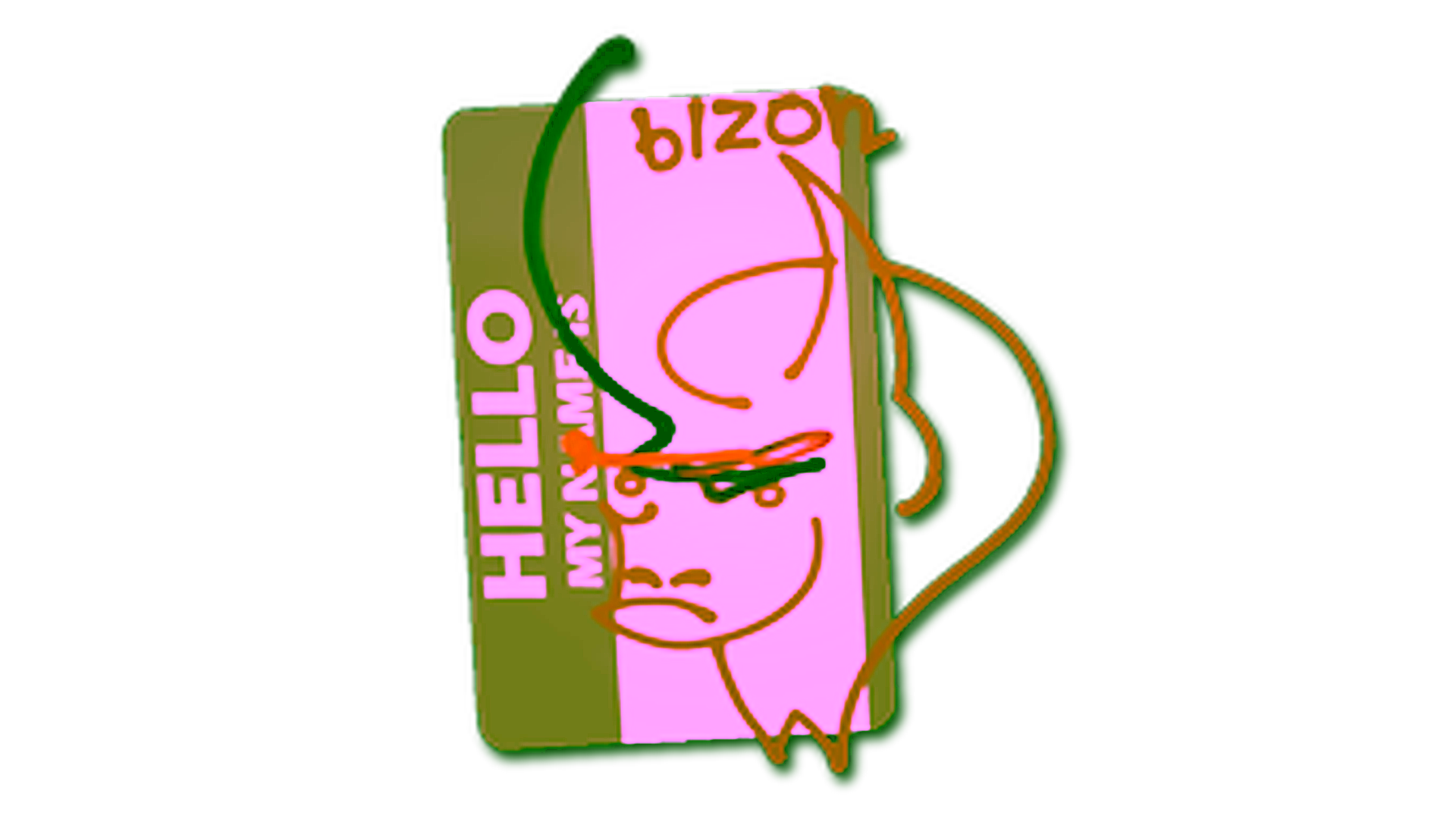 Display for Sticker | Hello PP-Bizon