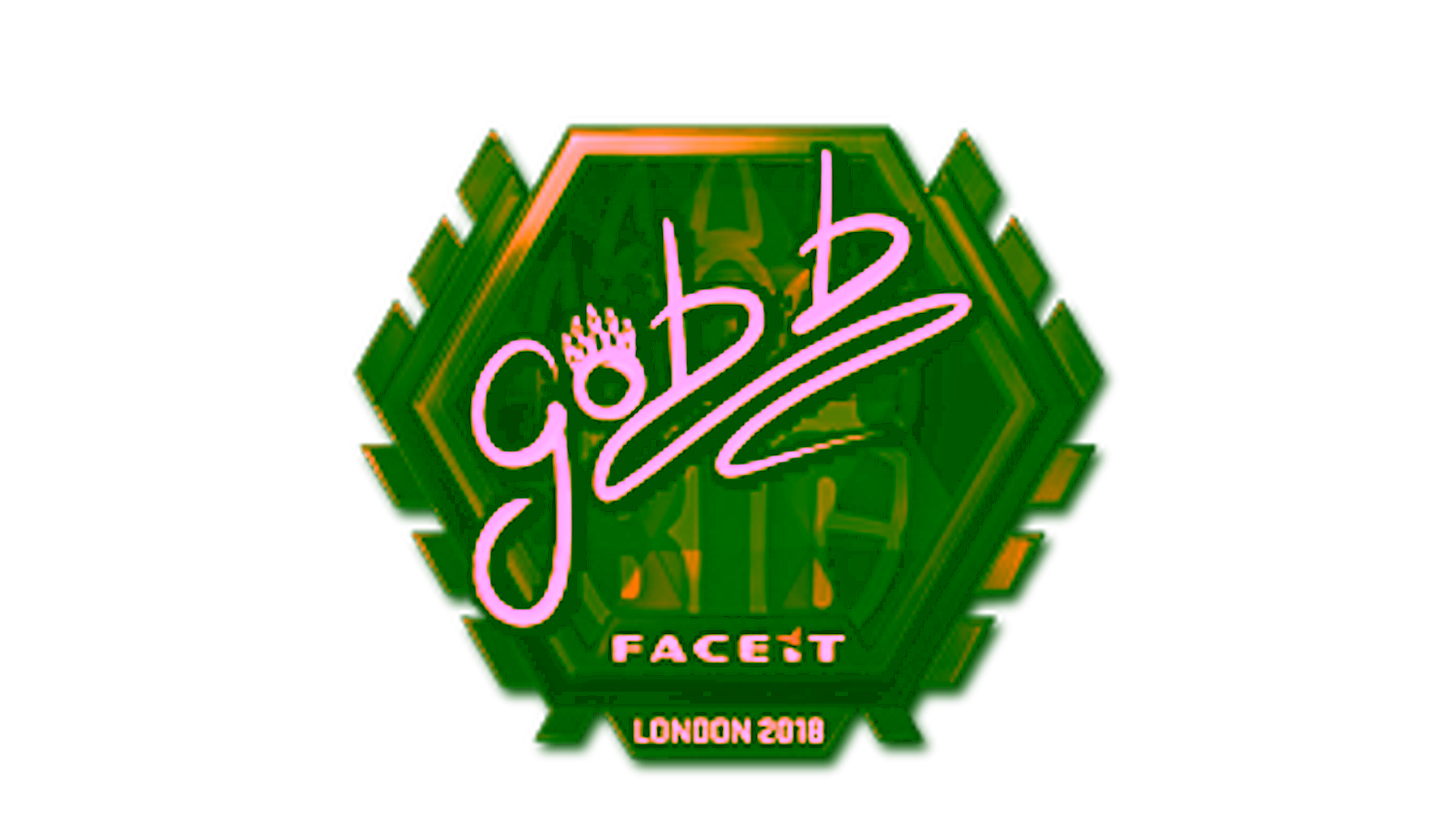 Display for Sticker | gob b (Gold) | London 2018