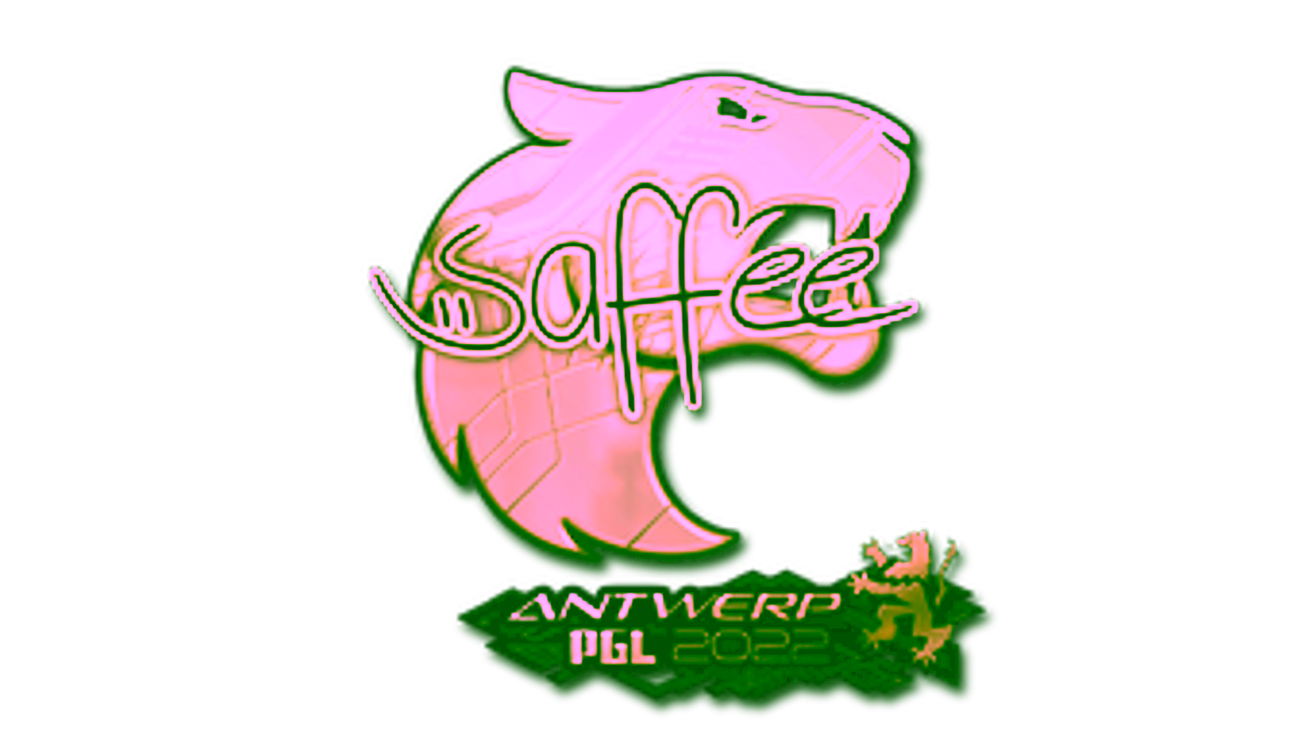 Display for Sticker | saffee (Gold) | Antwerp 2022