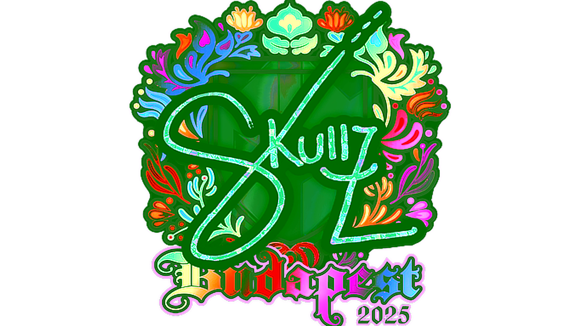 Display for Sticker | skullz (Holo) | Budapest 2025