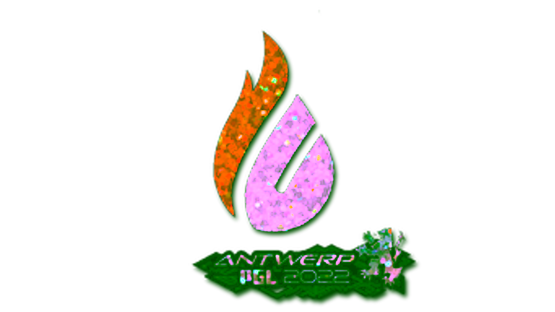 Visar för Sticker | Copenhagen Flames (Glitter) | Antwerp 2022