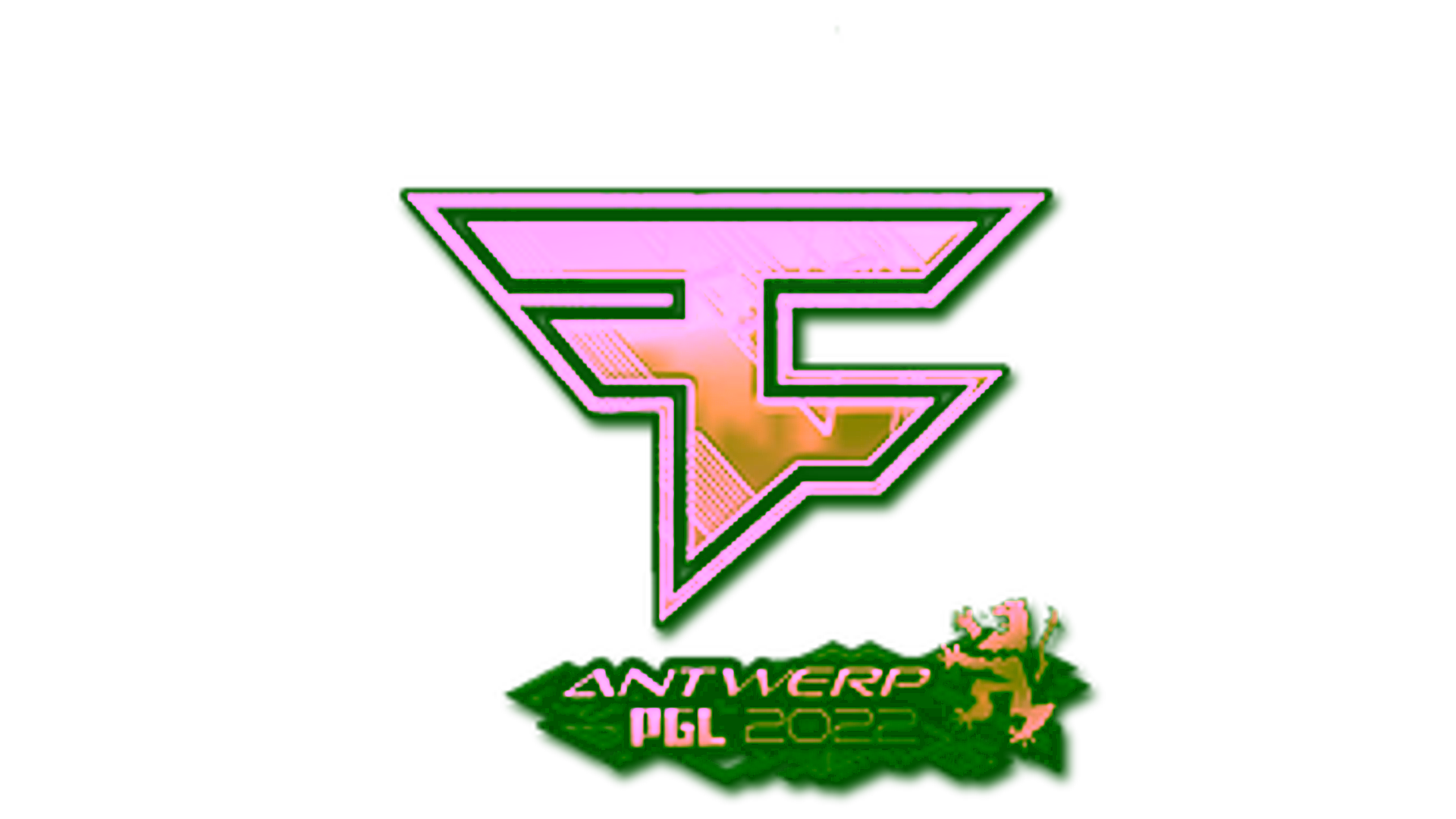 Display for Sticker | FaZe Clan (Gold) | Antwerp 2022