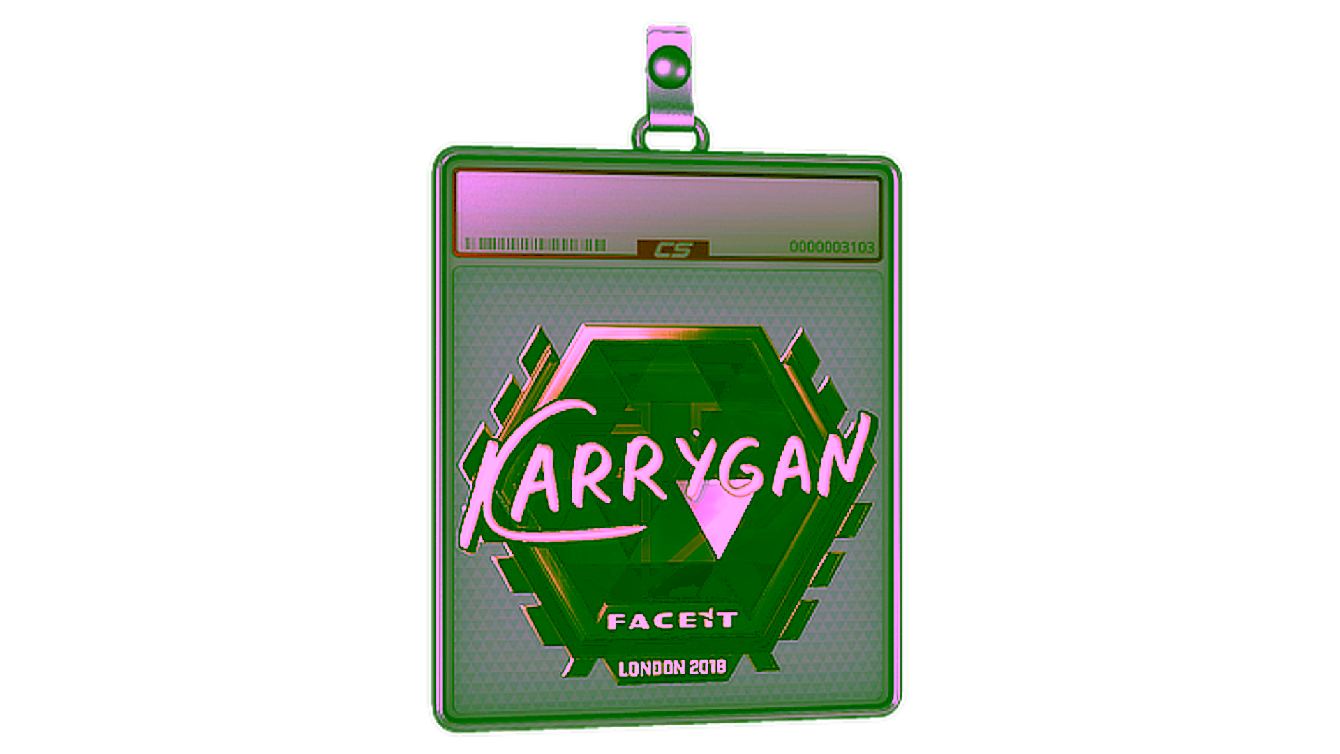 Display for Sticker Slab | karrigan (Gold) | London 2018