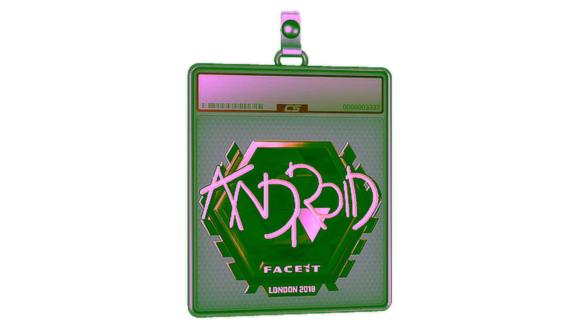 Display for Sticker Slab | ANDROID (Gold) | London 2018