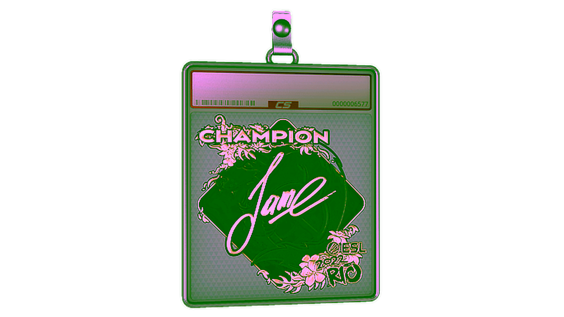 Display for Sticker Slab | Jame (Gold, Champion) | Rio 2022