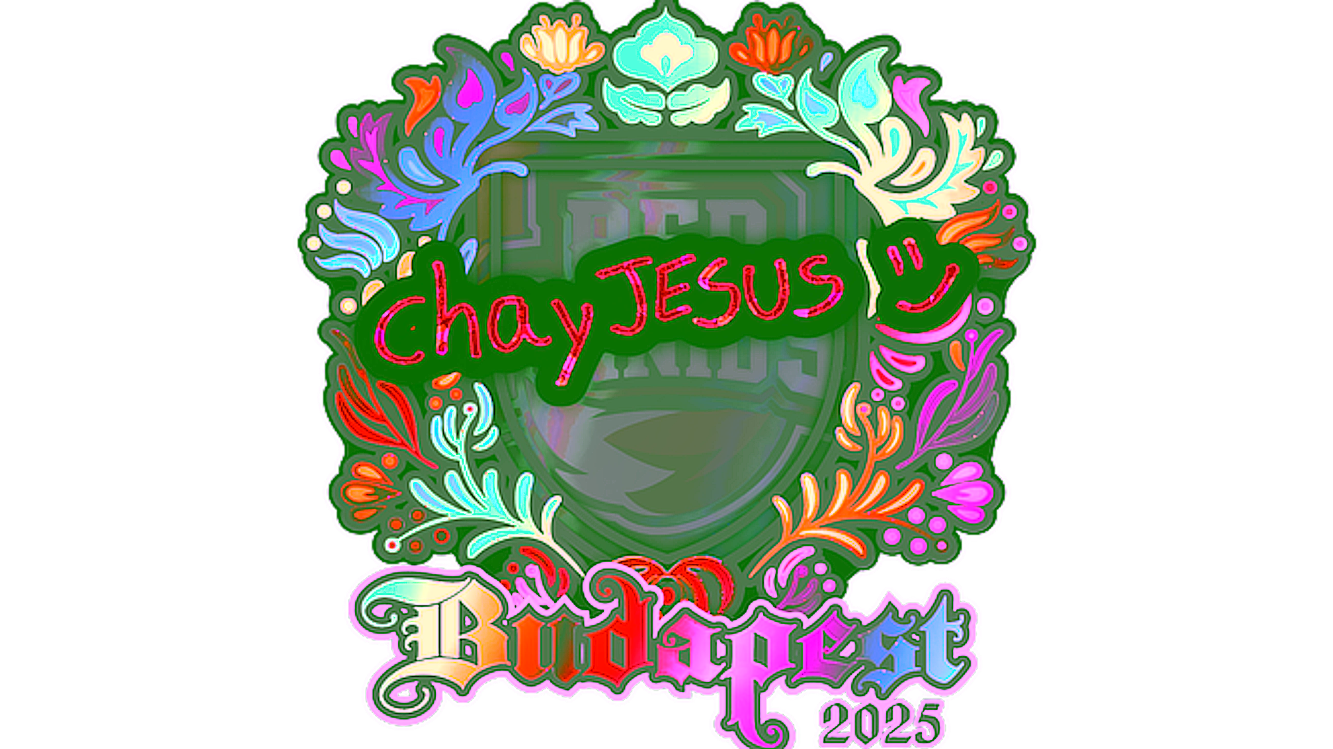 Display for Sticker | chayJESUS (Holo) | Budapest 2025