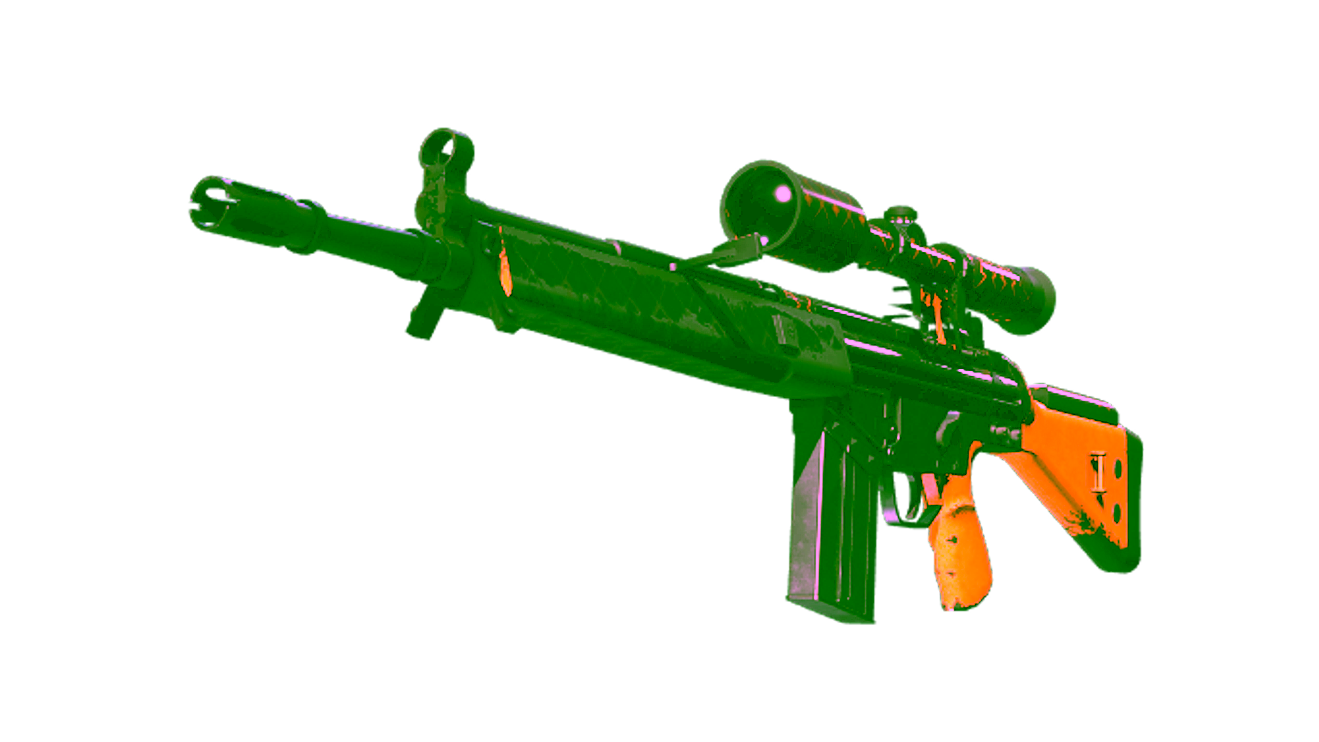 Display for Souvenir G3SG1 | Orange Kimono (Field-Tested)