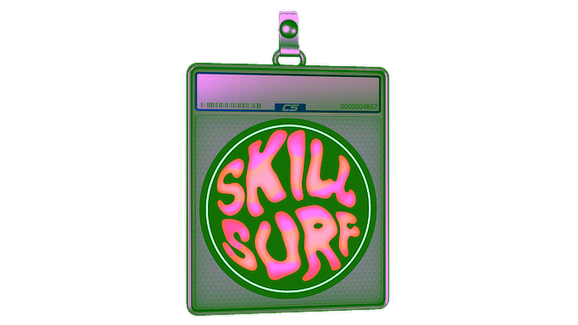 Display for Sticker Slab | Coral Skill Surf (Holo)
