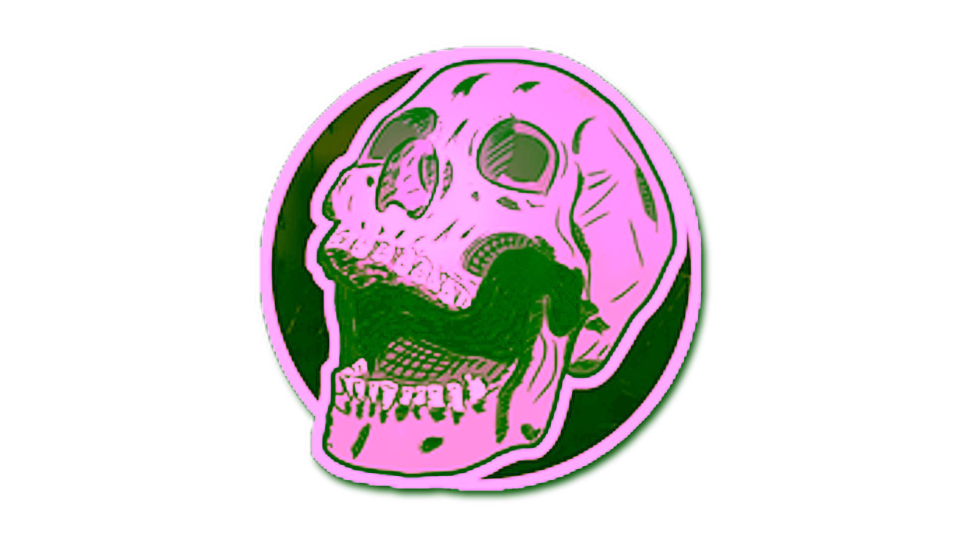 Display for Sticker | Rising Skull