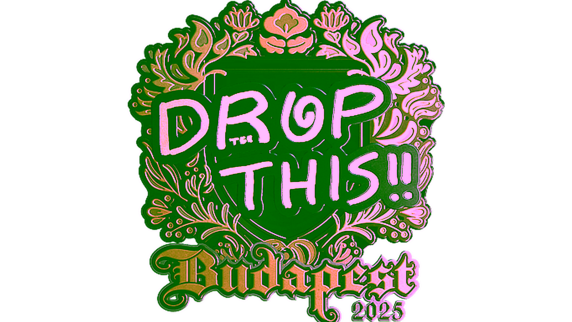 Rodyti Sticker | drop (Gold) | Budapest 2025