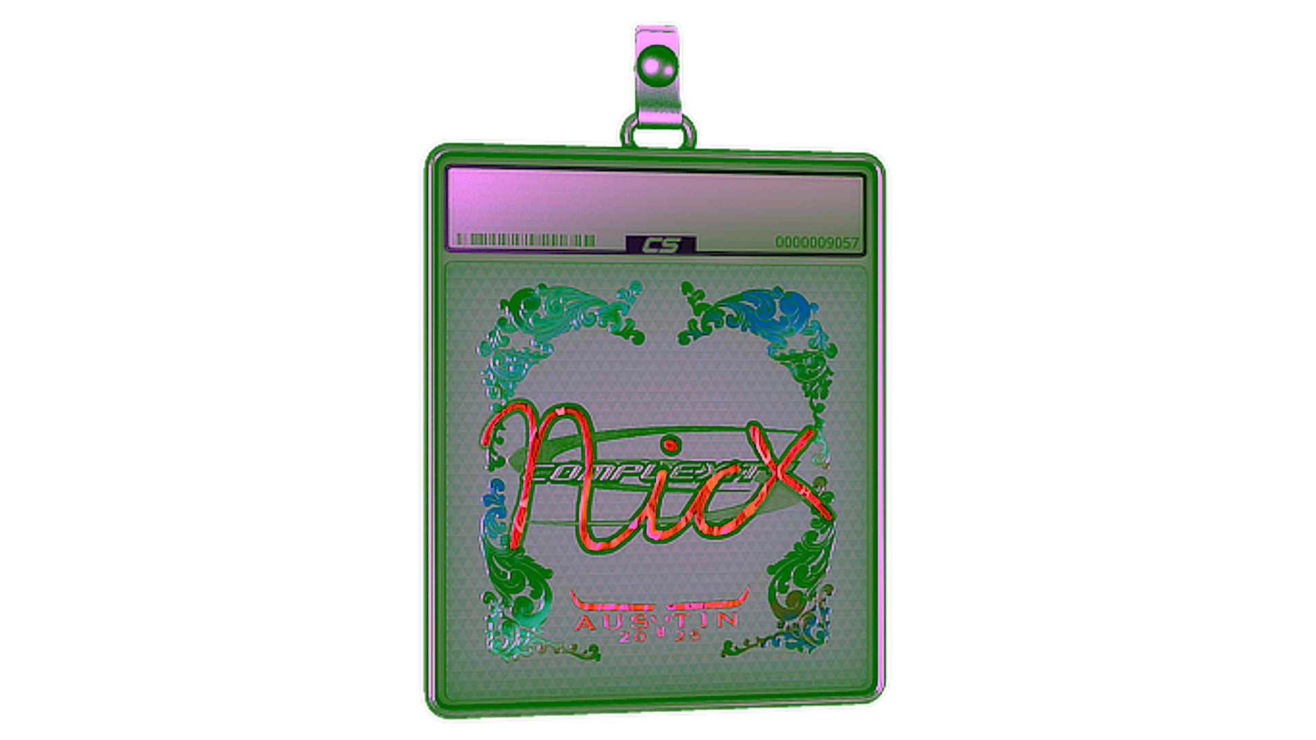 Display for Sticker Slab | nicx (Holo) | Austin 2025