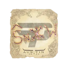 Sticker snow Austin 2025