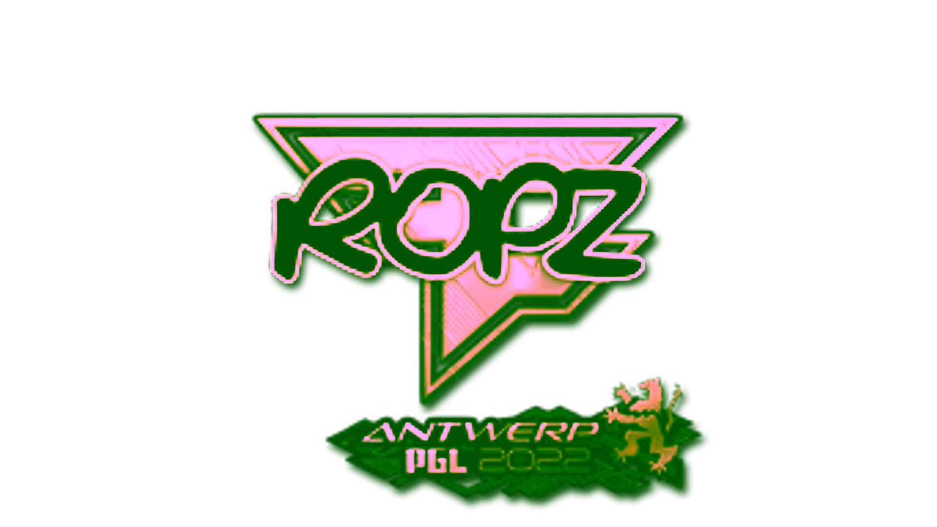 Display for Sticker | ropz (Gold) | Antwerp 2022