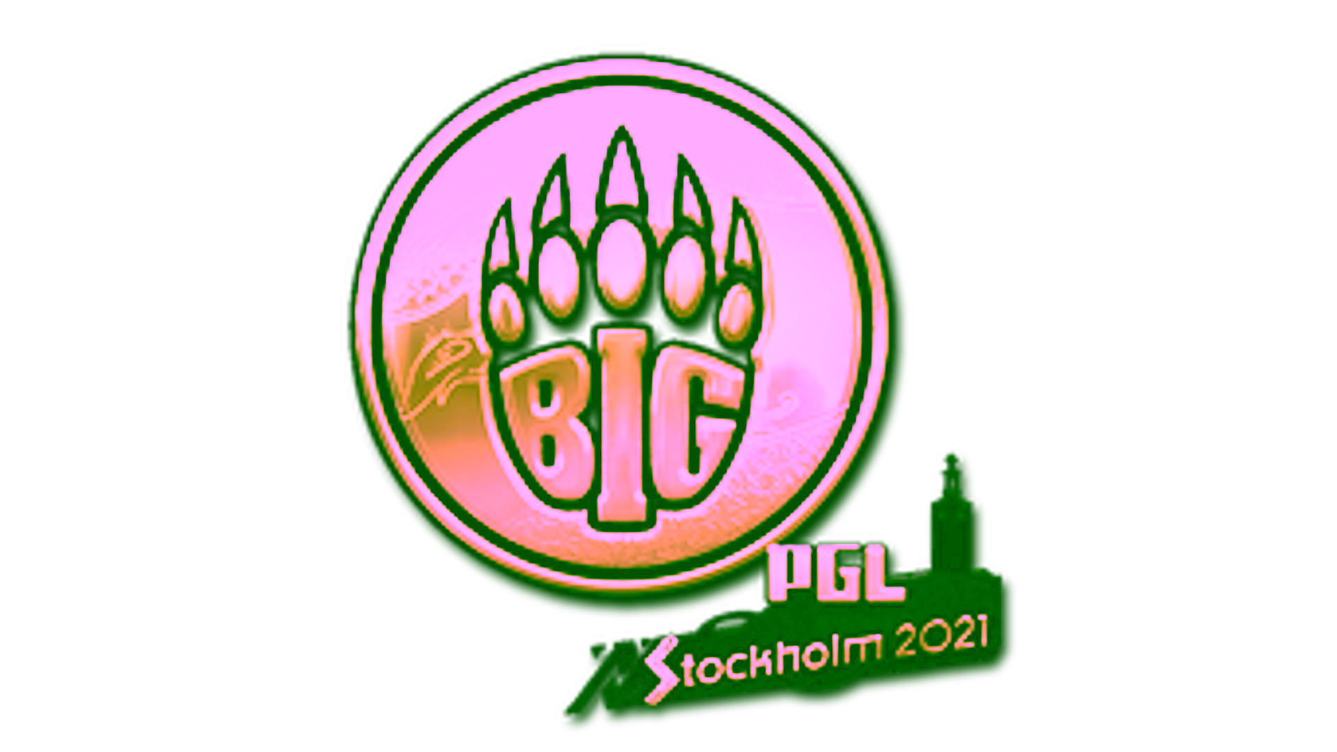 Display for Sticker | BIG (Gold) | Stockholm 2021