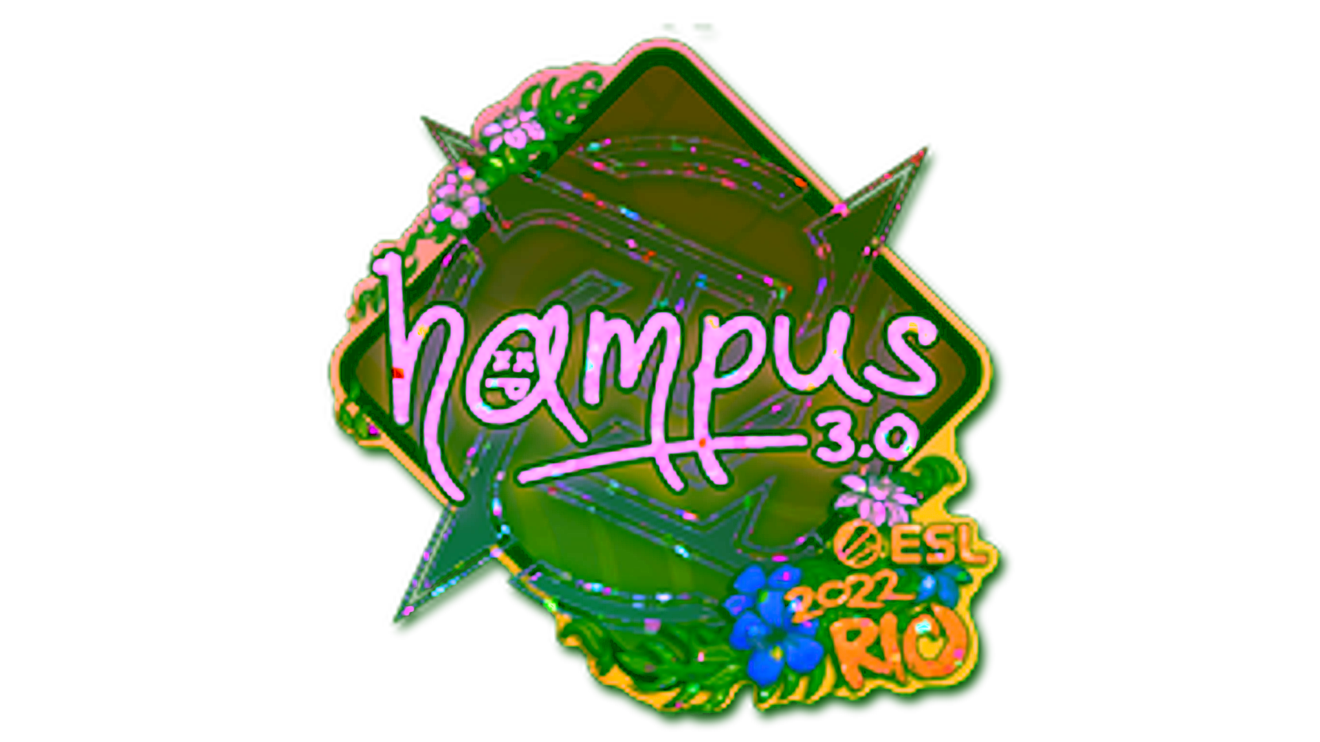 Visar för Sticker | hampus (Glitter) | Rio 2022