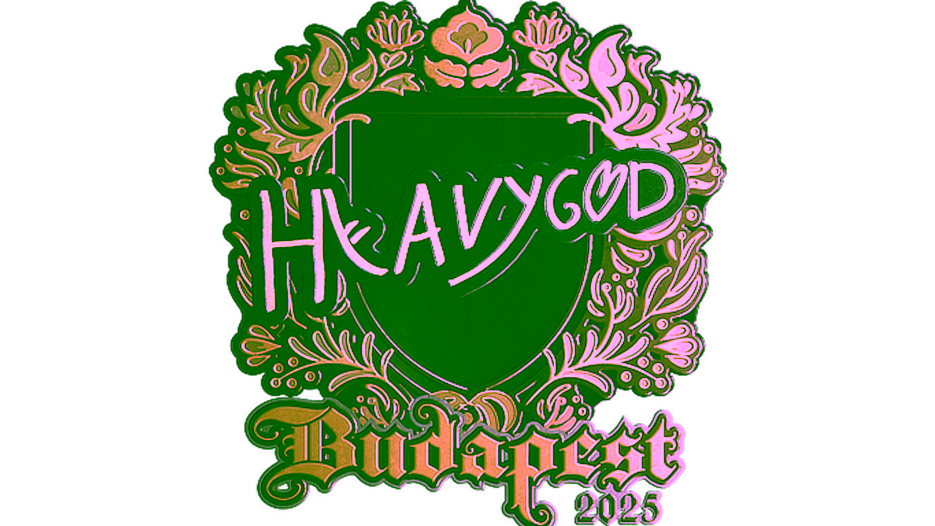 Sticker | Heavygod (Gold) | Budapest 2025 için görüntü