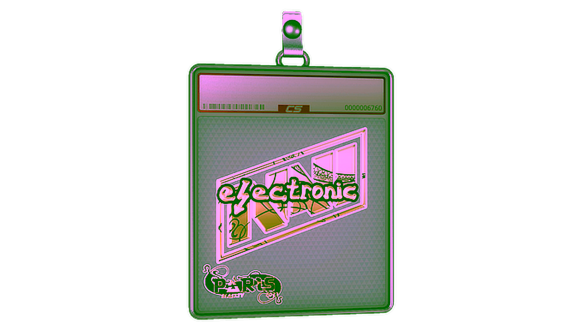 عرض لـ Sticker Slab | electronic (Gold) | Paris 2023