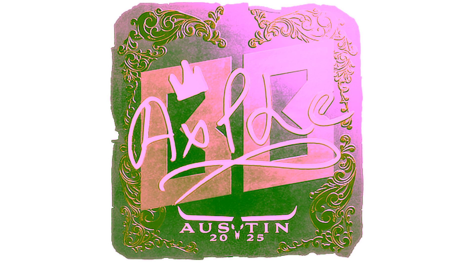 Display for Sticker | Ax1Le (Gold) | Austin 2025
