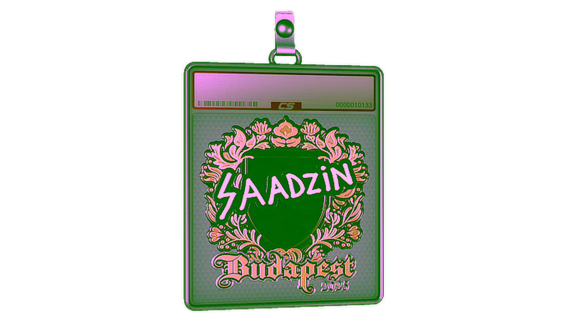 عرض لـ Sticker Slab | saadzin (Gold) | Budapest 2025