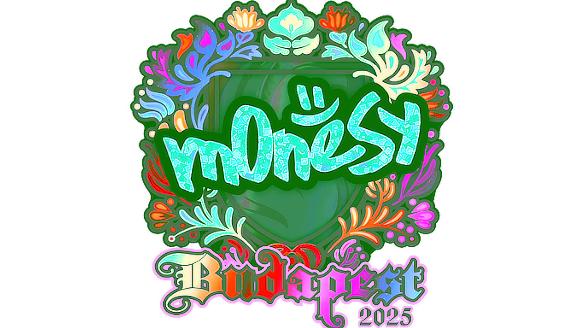 Display for Sticker | m0NESY (Holo) | Budapest 2025