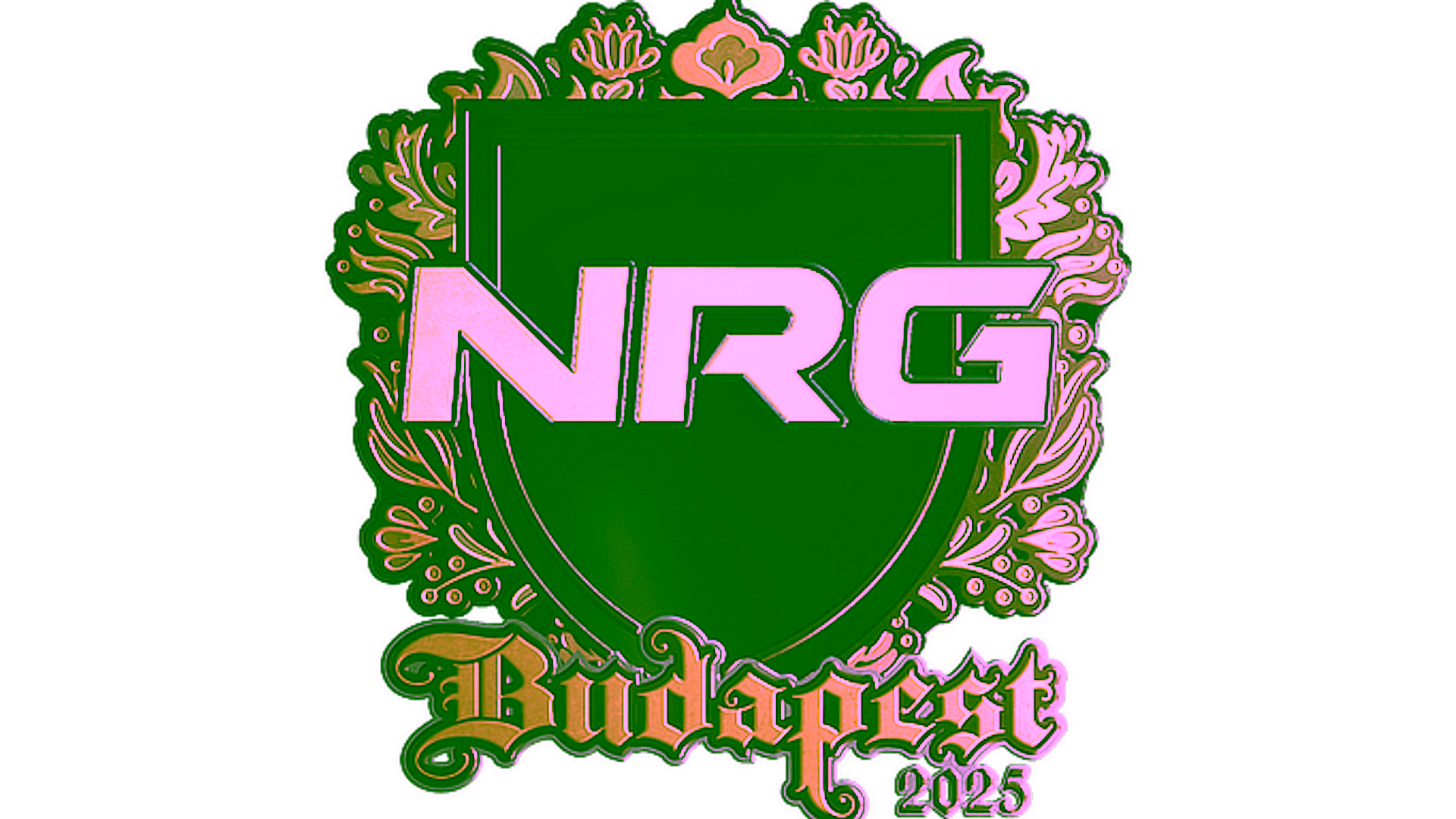 Visar för Sticker | NRG (Gold) | Budapest 2025