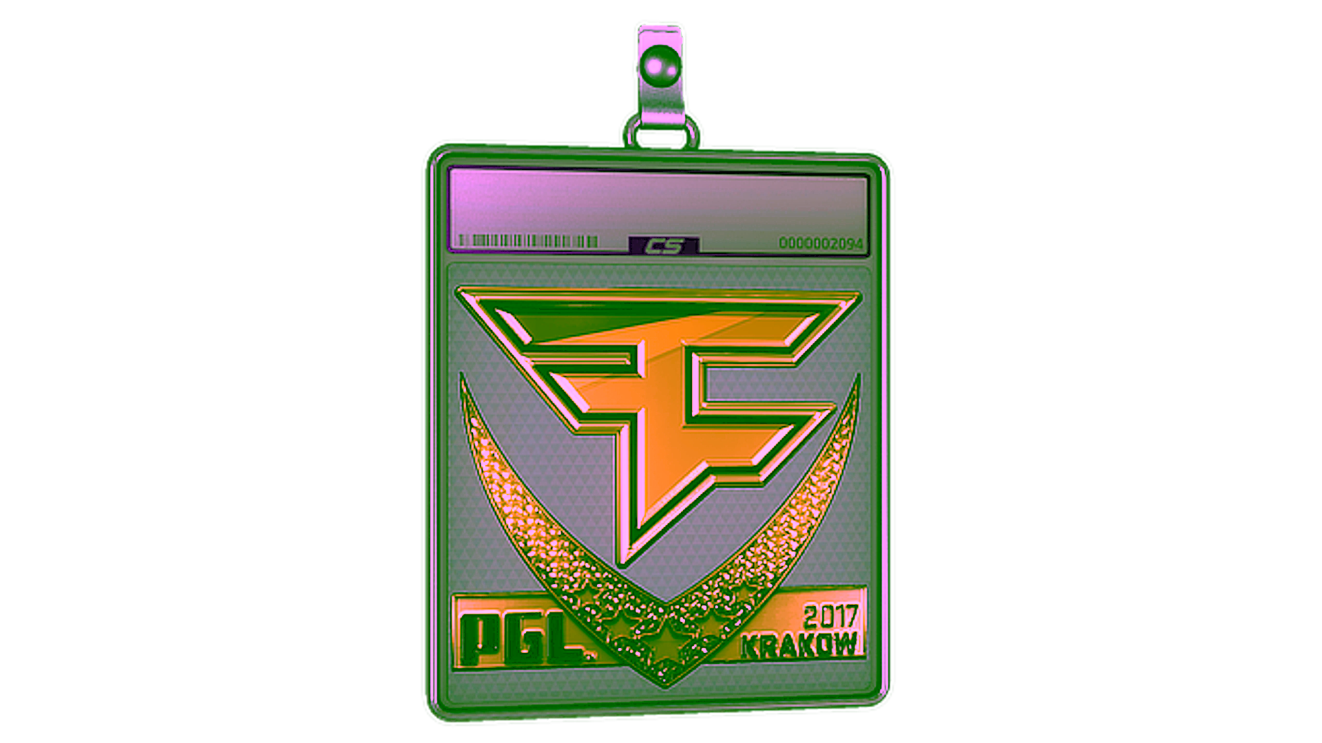 Display for Sticker Slab | FaZe Clan (Gold) | Krakow 2017