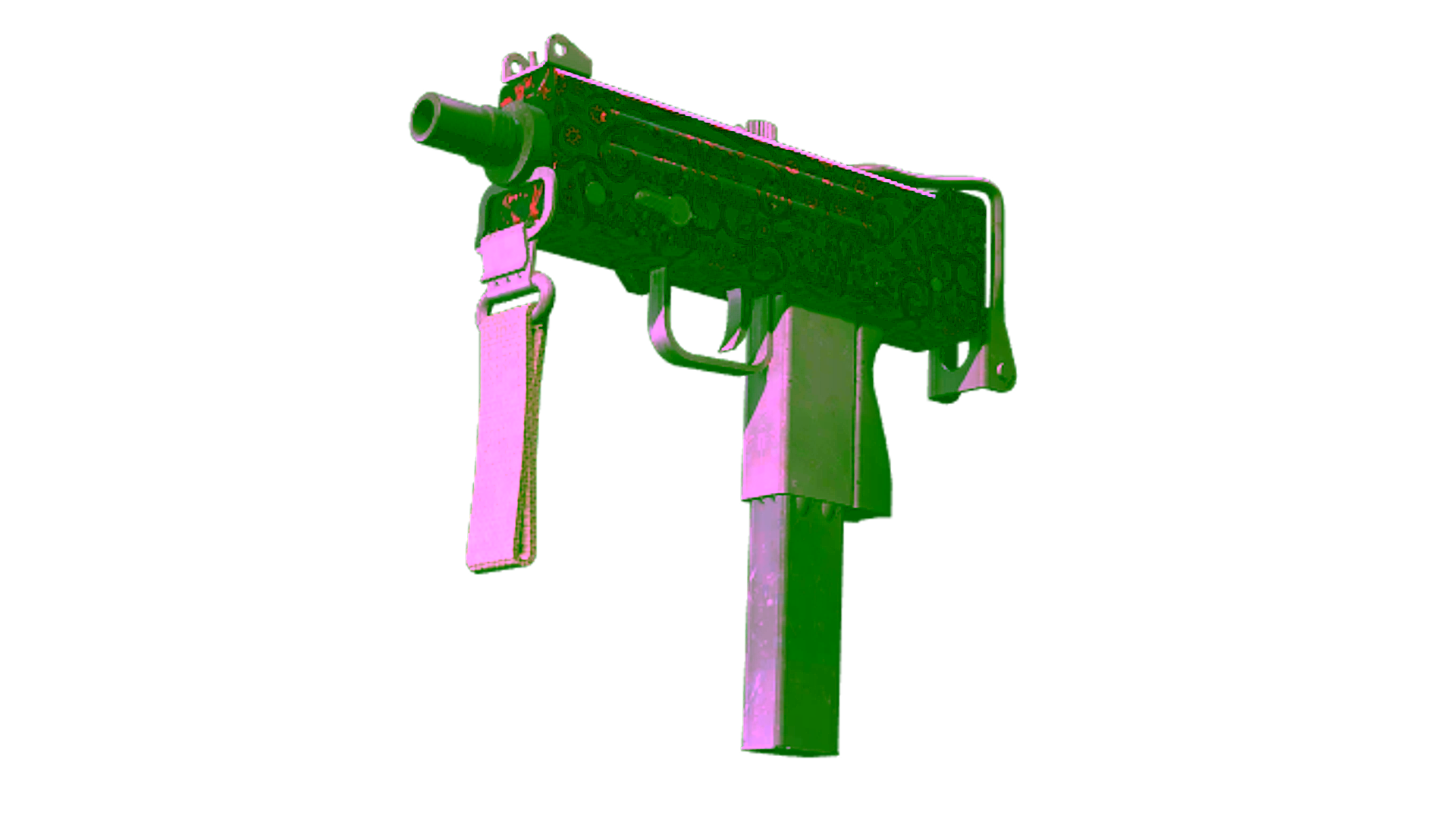 Display for MAC-10 | Red Filigree (Field-Tested)