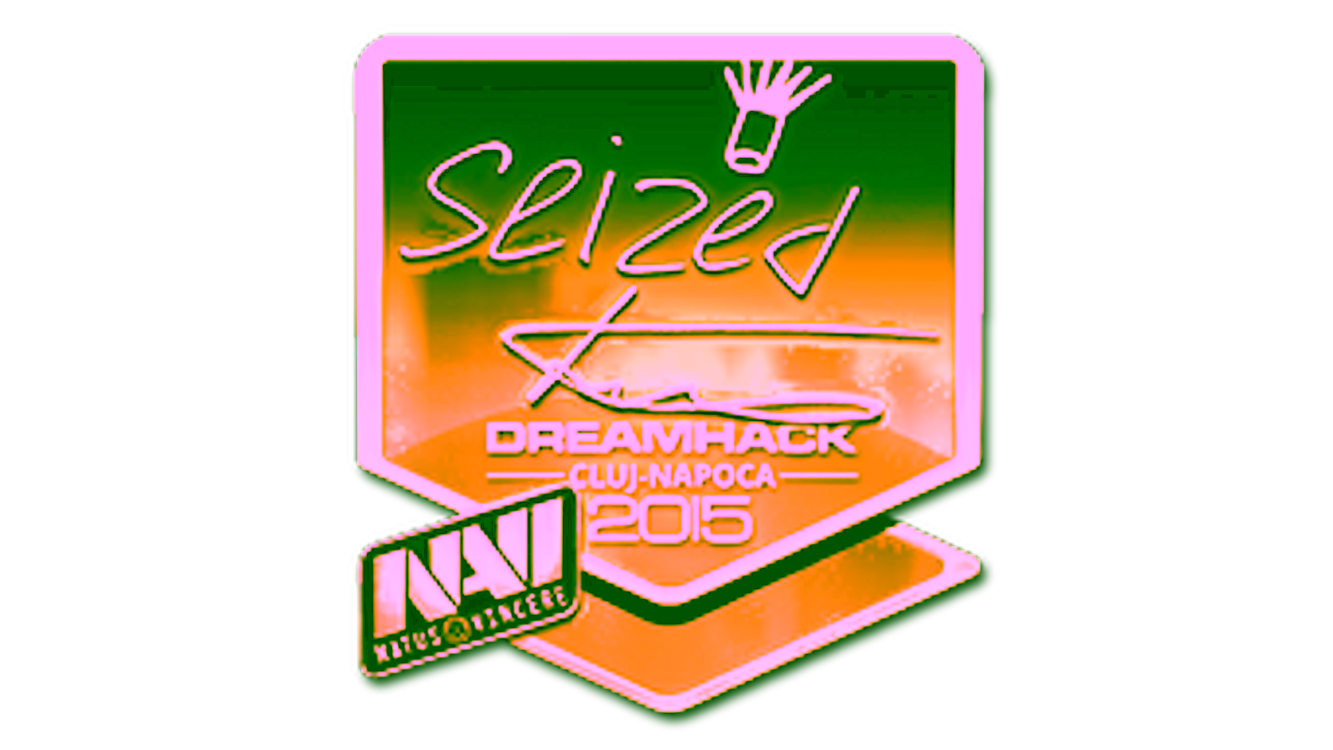 Mostrar para Sticker | seized (Gold) | Cluj-Napoca 2015
