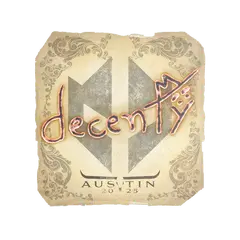 Sticker decenty Austin 2025