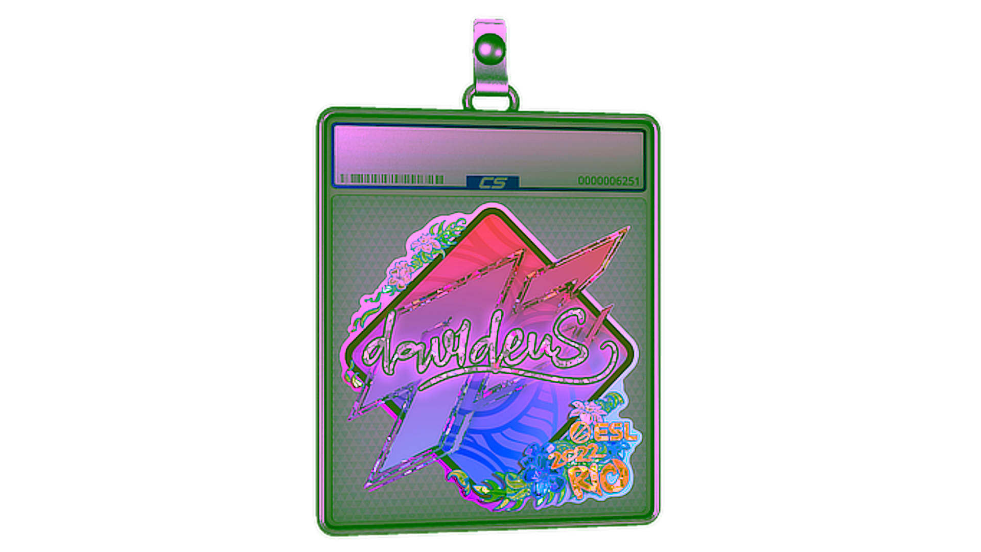 Exibição para Sticker Slab | dav1deuS (Glitter) | Rio 2022