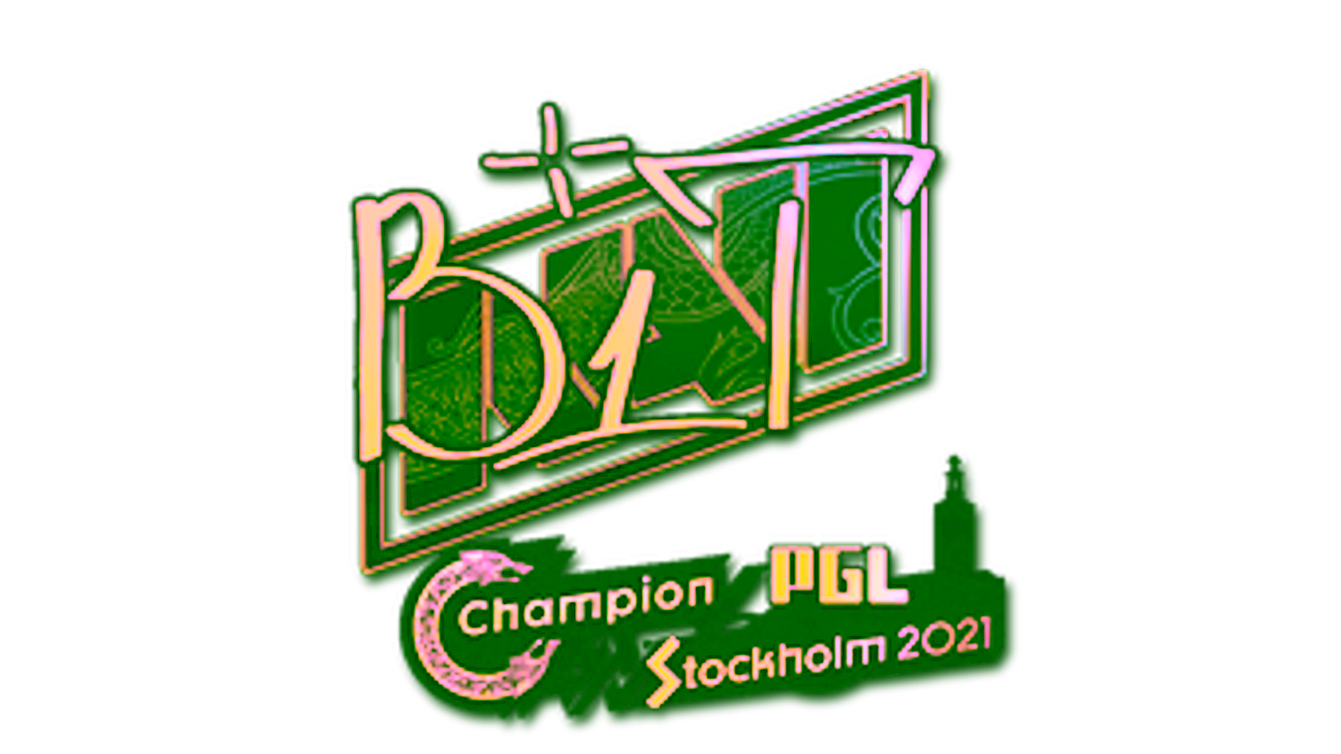 Display for Sticker | b1t (Holo) | Stockholm 2021