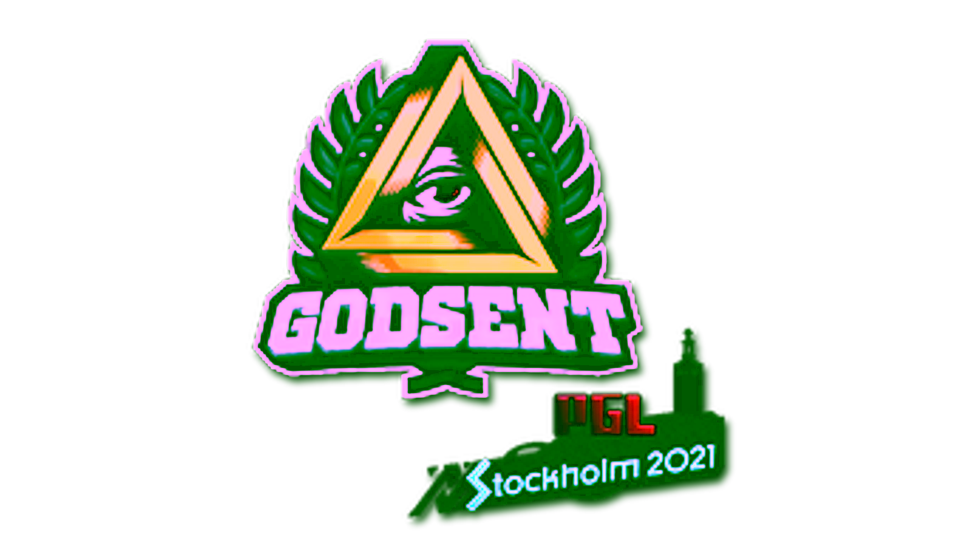 Display for Sticker | GODSENT (Foil) | Stockholm 2021