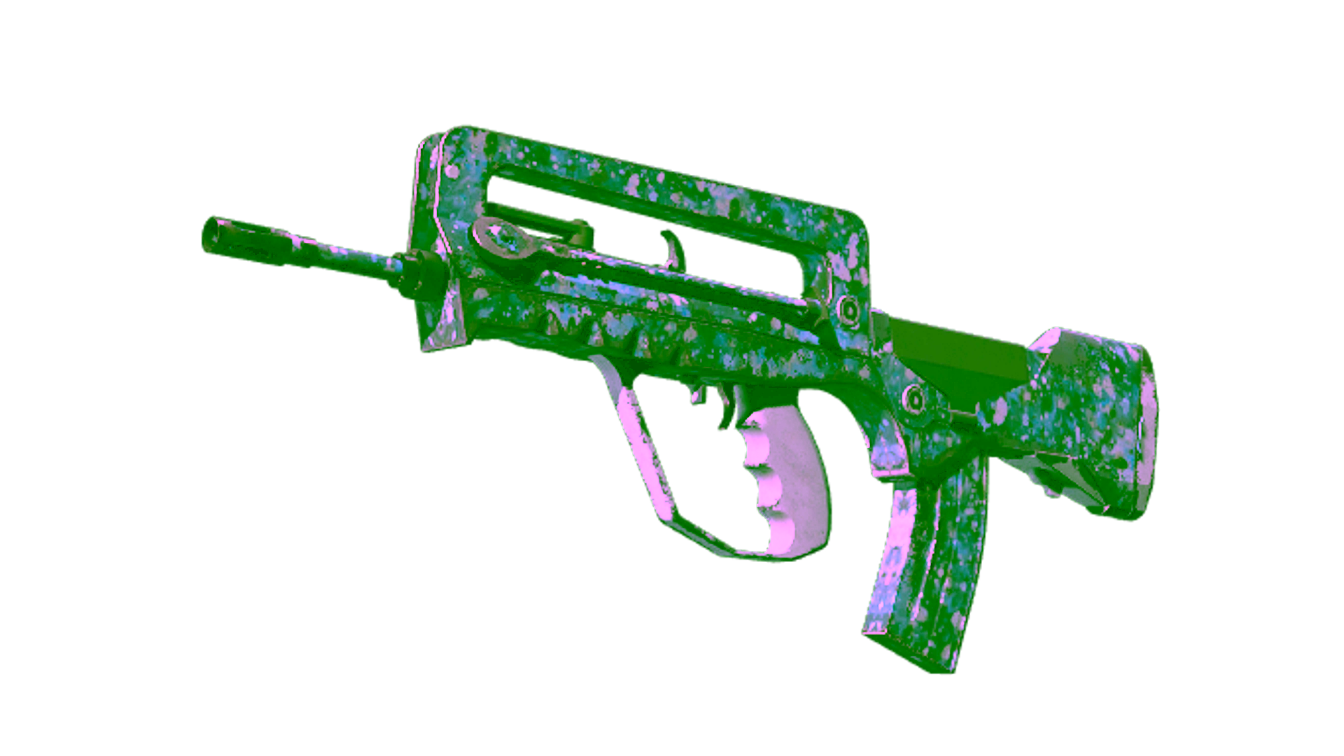 Дисплей для Souvenir FAMAS | Cyanospatter (Well-Worn)