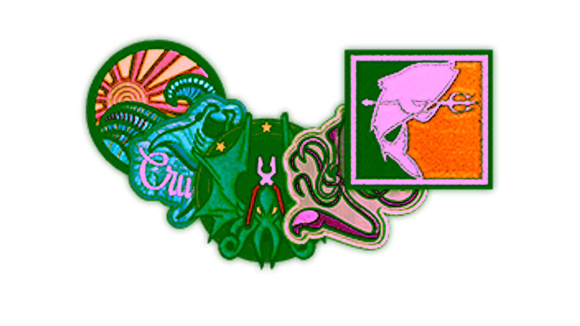 Display for Operation Riptide Patch Collection