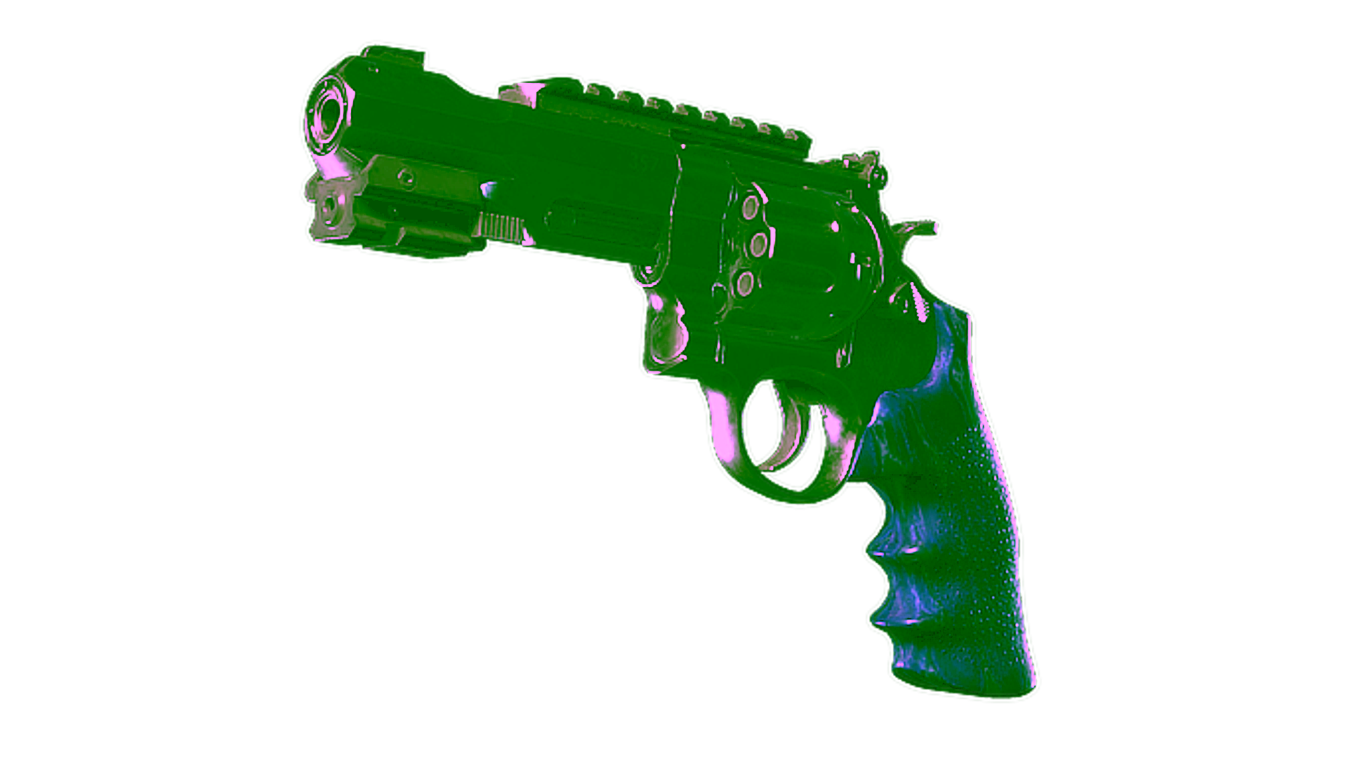 Display for R8 Revolver | Cobalt Grip (Battle-Scarred)