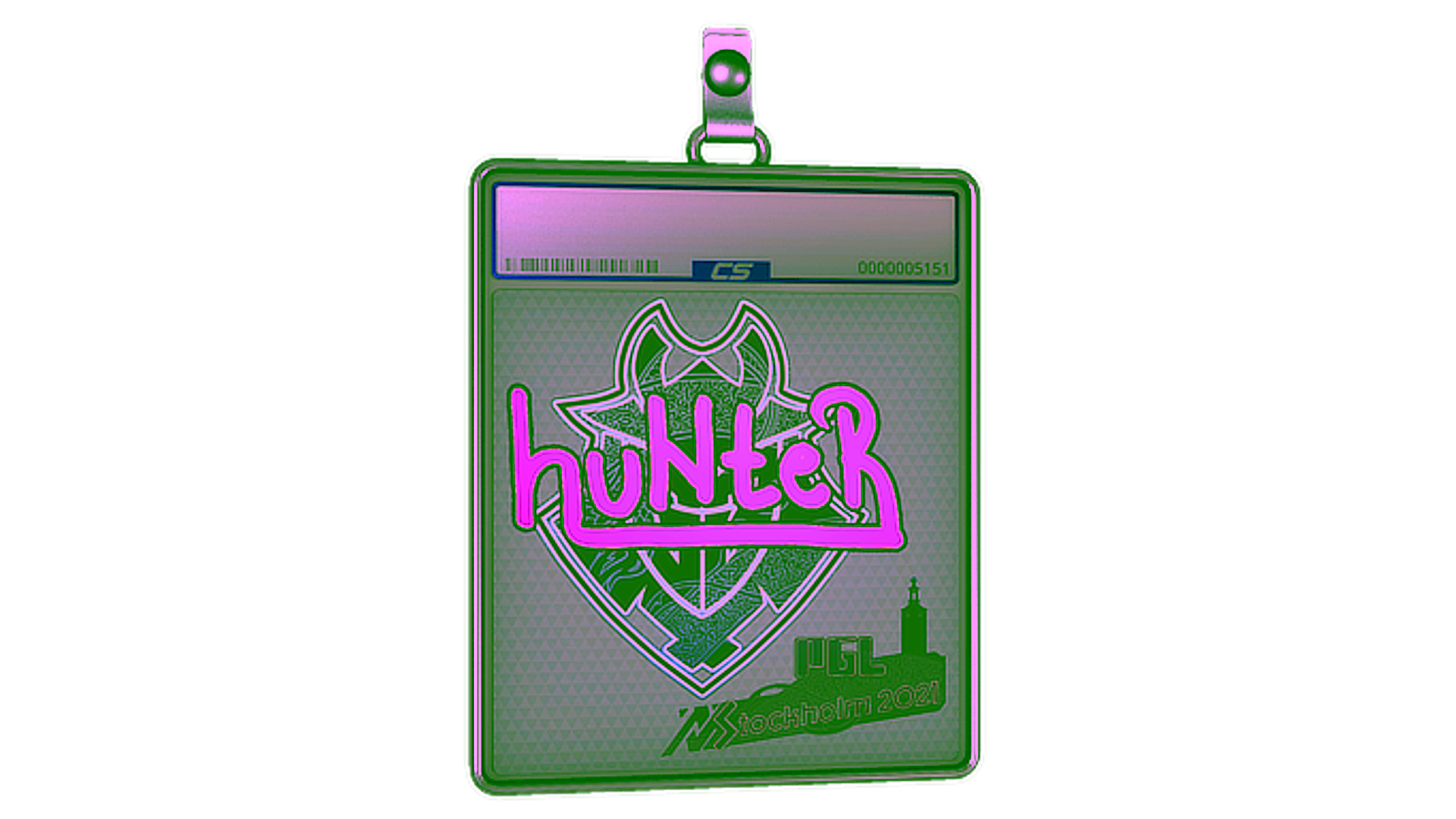 Display for Sticker Slab | huNter- (Holo) | Stockholm 2021