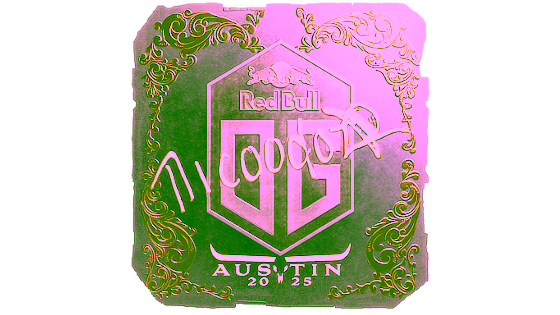 Display for Sticker | nicoodoz (Gold) | Austin 2025