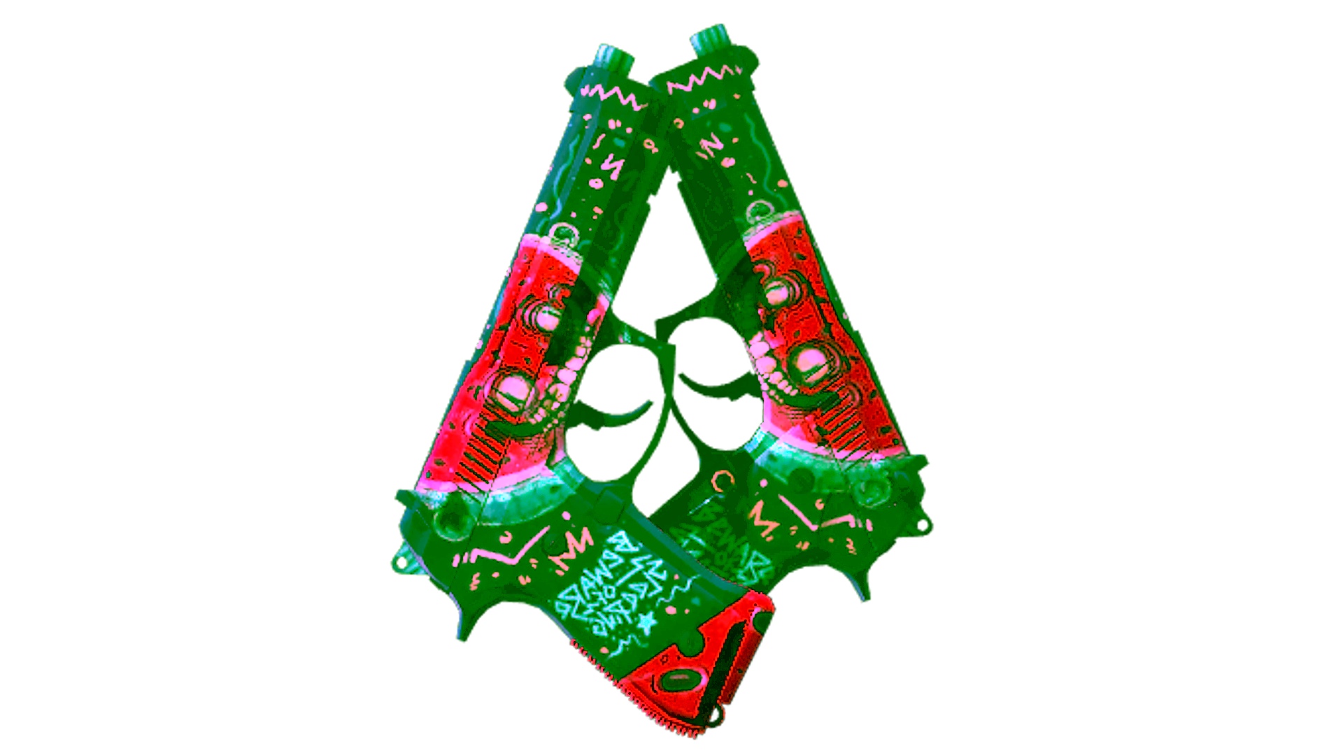 Display for StatTrak™ Dual Berettas | Melondrama (Factory New)