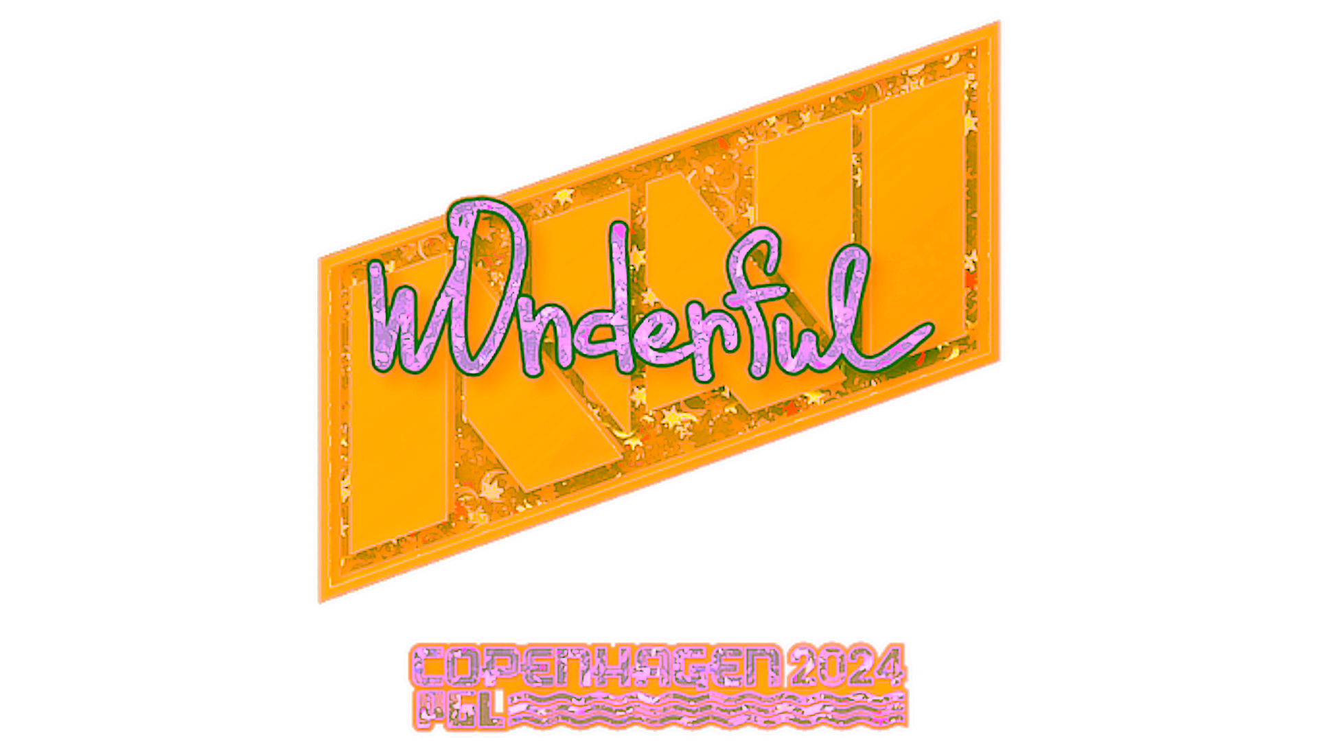 Display for Sticker | w0nderful (Glitter) | Copenhagen 2024