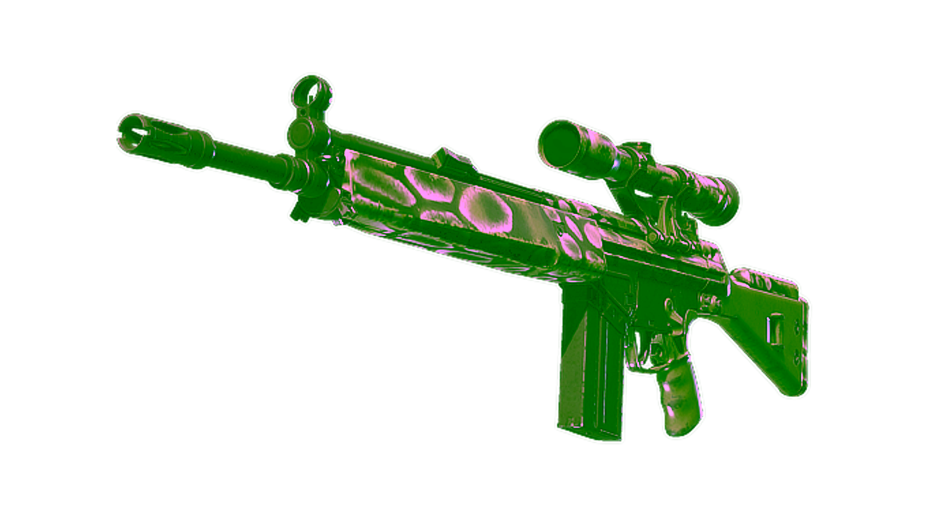 Display for Souvenir G3SG1 | Green Cell (Well-Worn)