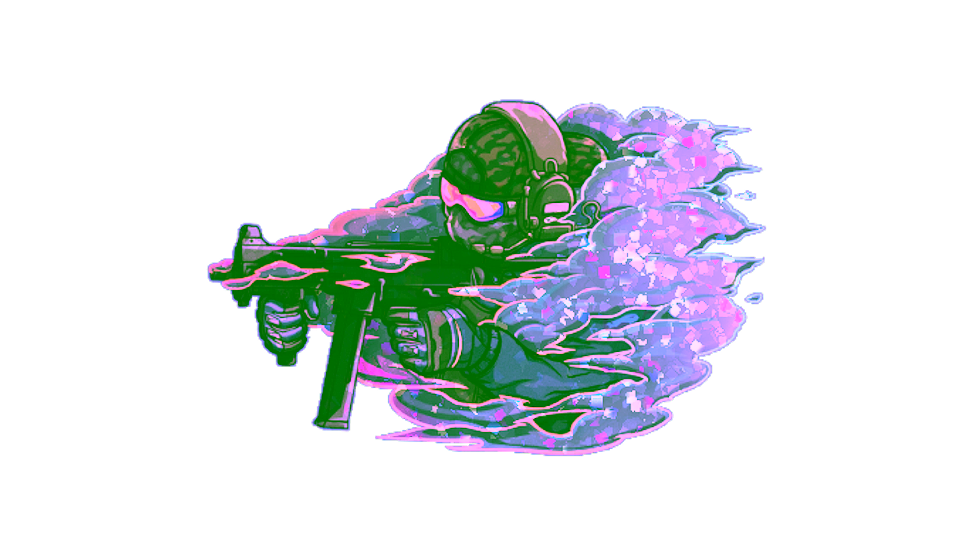 Sticker | Pushing Smokes (Glitter) için görüntü