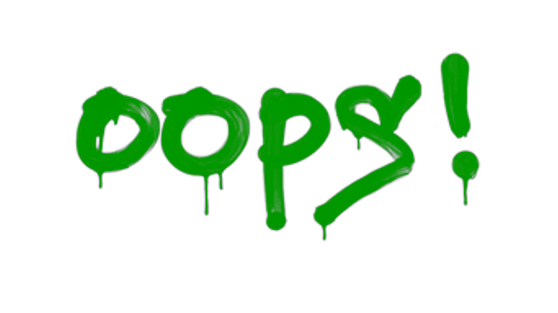 Display for Sealed Graffiti | Oops (Jungle Green)