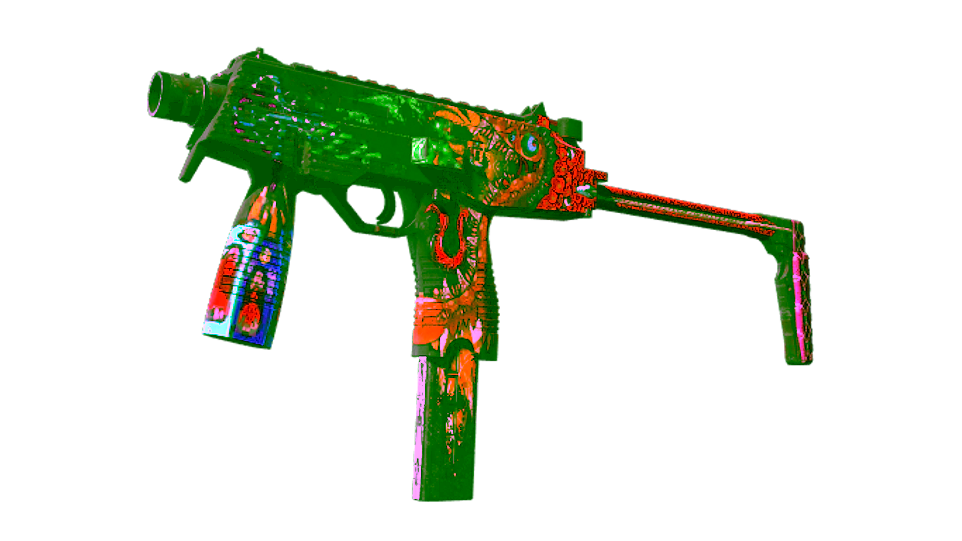 Visar för StatTrak™ MP9 | Food Chain (Battle-Scarred)