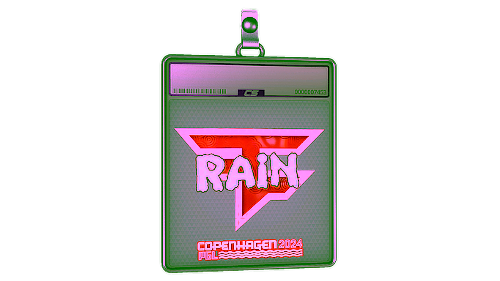 Display for Sticker Slab | rain (Holo) | Copenhagen 2024