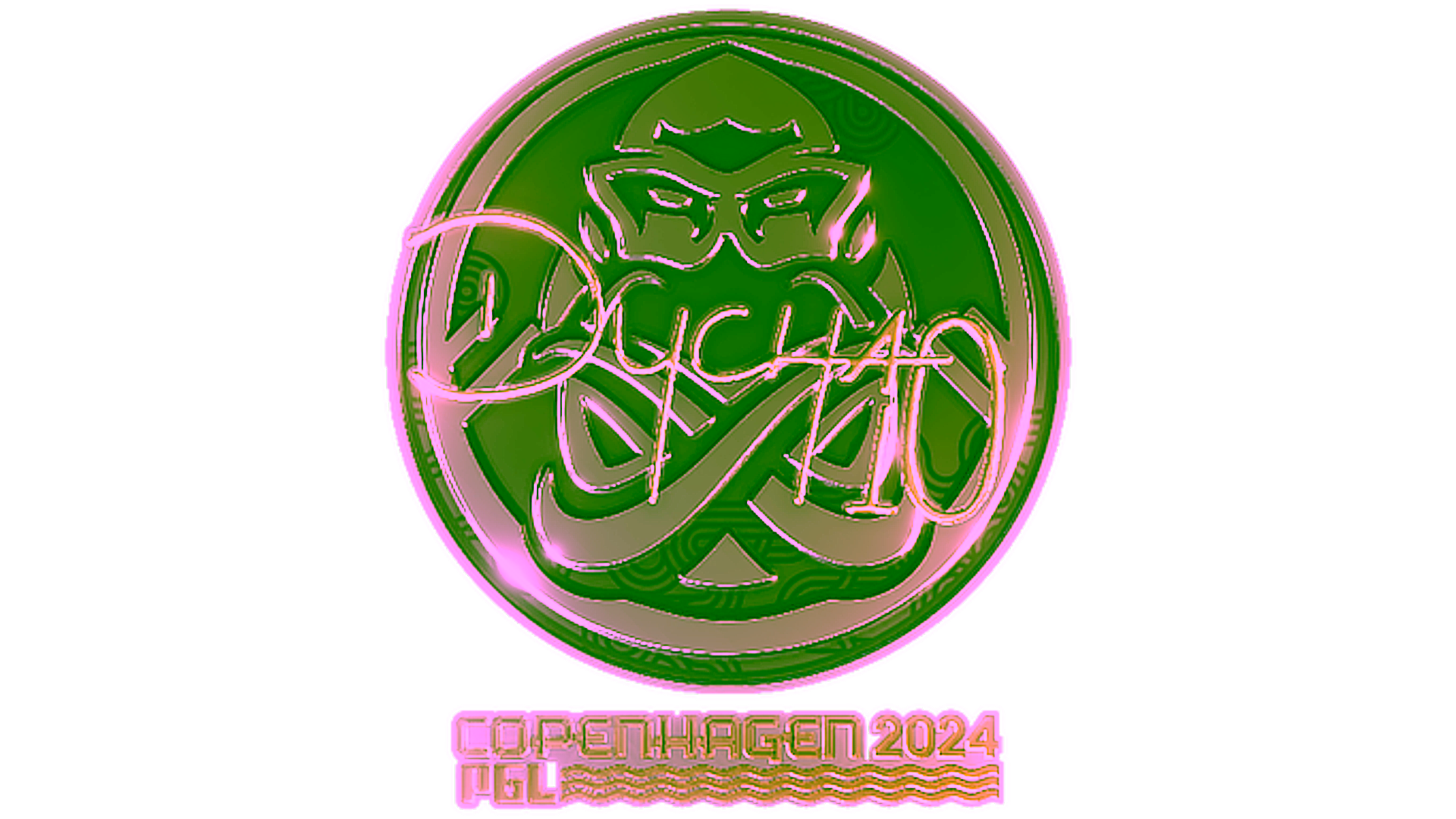 Display for Sticker | Dycha (Gold) | Copenhagen 2024