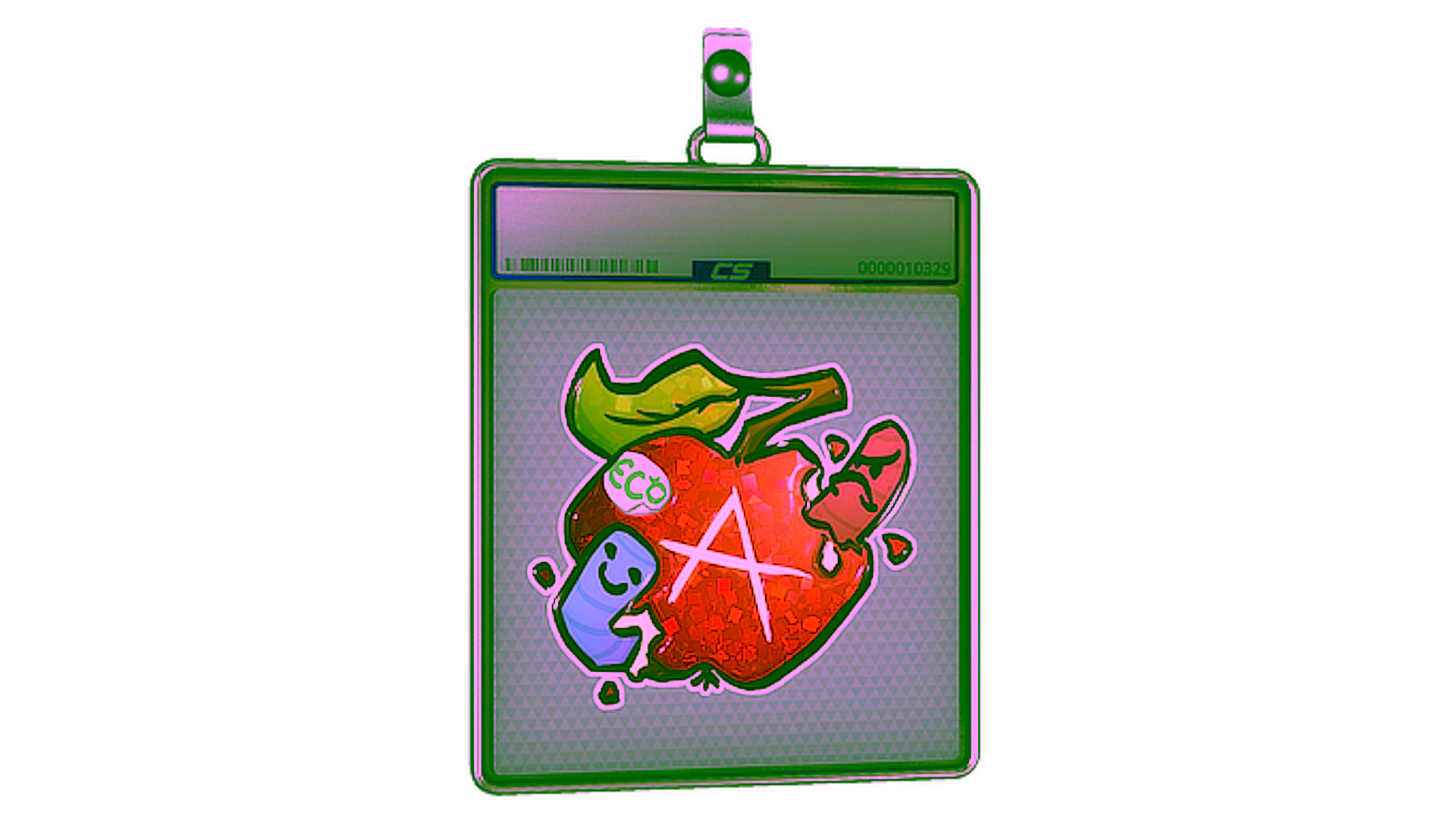Display for Sticker Slab | Apple A Day (Glitter)